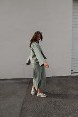 Cordjacke Faded Green
