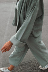 Cordjacke Faded Green