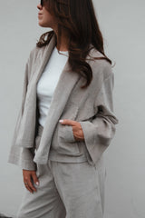 Cordjacke Taupe