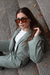 Cordjacke Faded Green