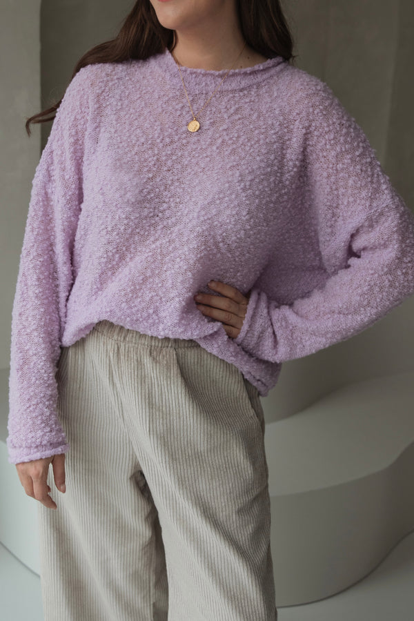 Strickpullover Bubble aus Wollmix Lilac