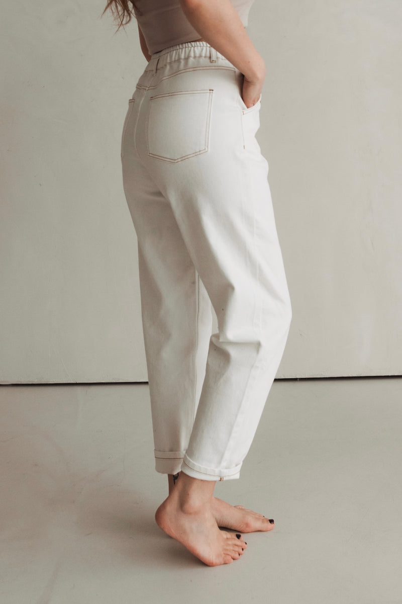 Mom-Jeans Off-White