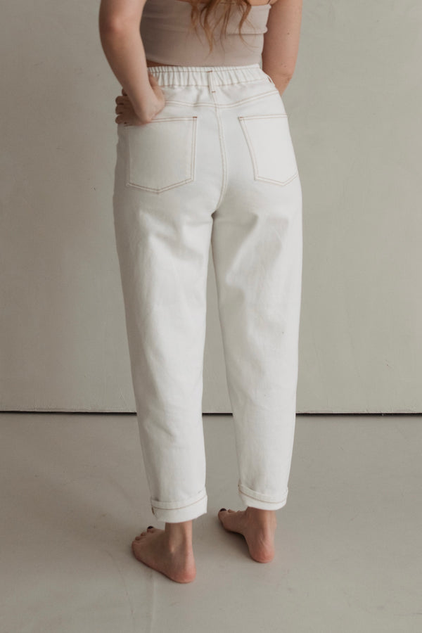 Mom-Jeans Off-White