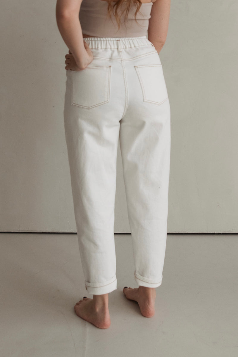 Mom-Jeans Off-White