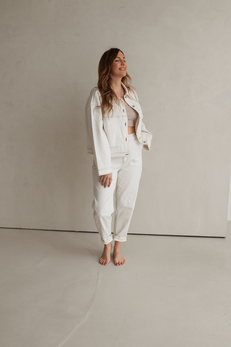 Mom-Jeans Off-White