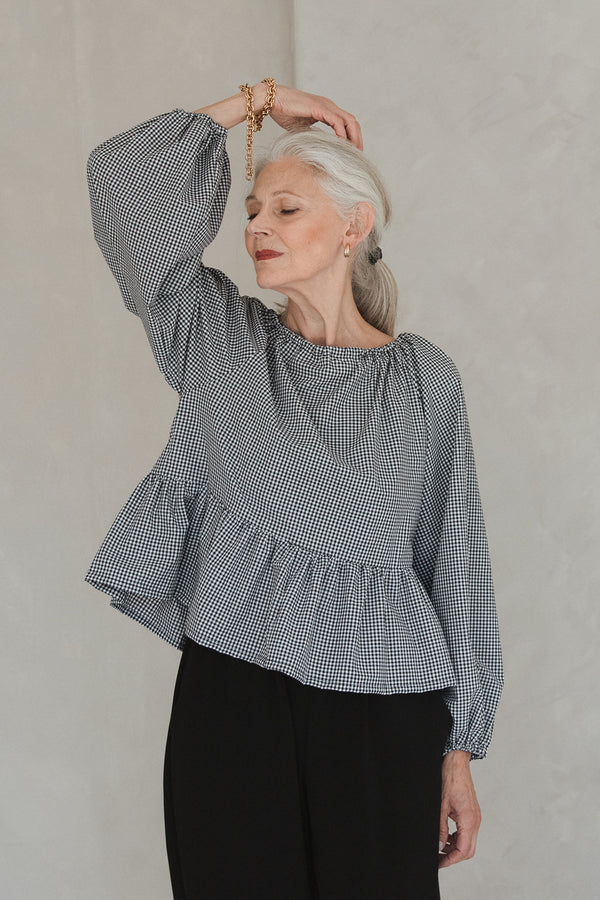 Bluse mit Karomuster