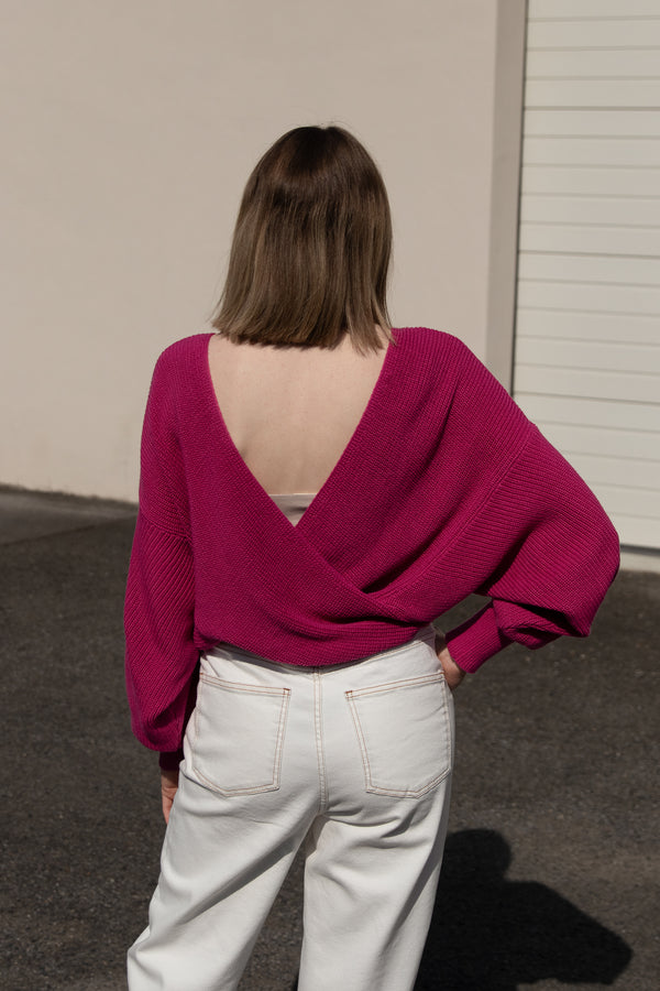 Wrap-Pullover Pink