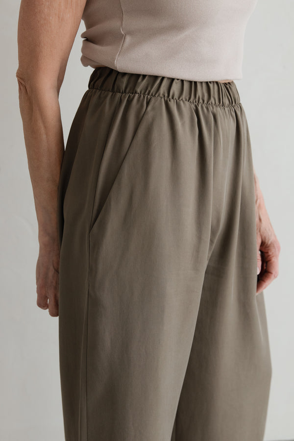 Culotte aus Lyocell Khaki