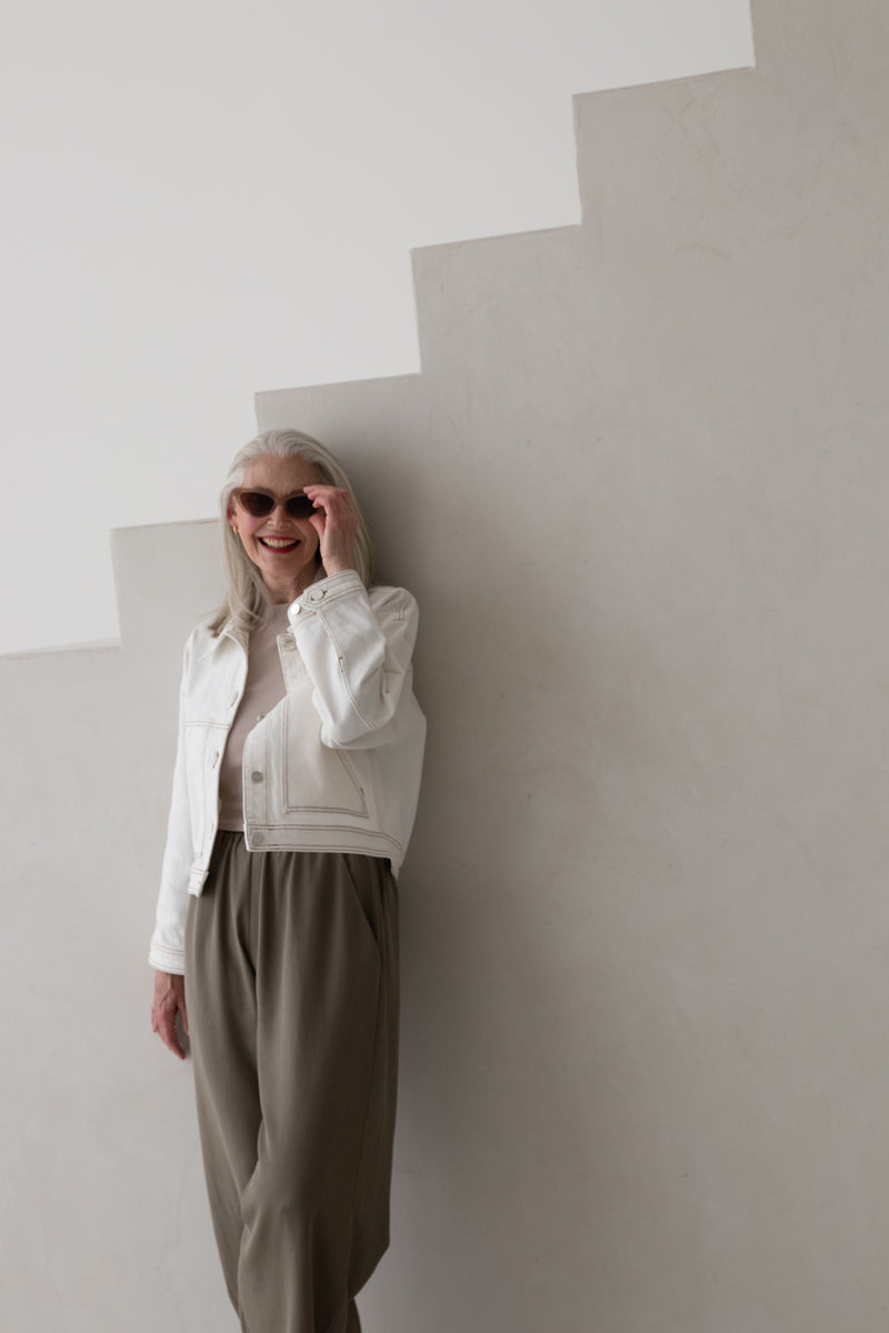 Culotte aus Lyocell Khaki