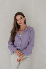 Lavender wool cardigan