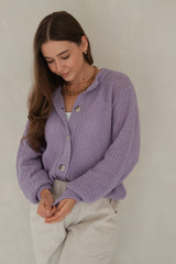 Lavender wool cardigan