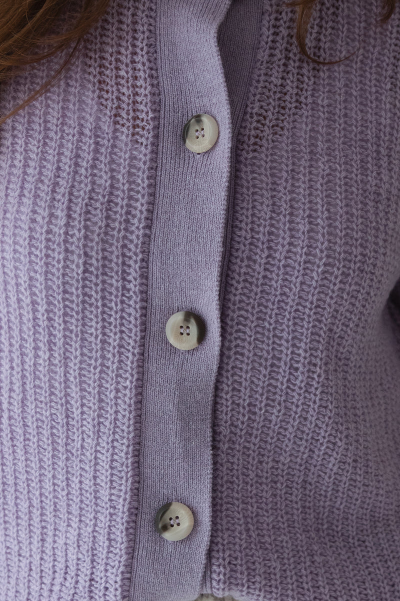 Lavender wool cardigan