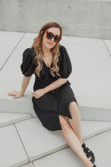 Kleid mit Schleife Black