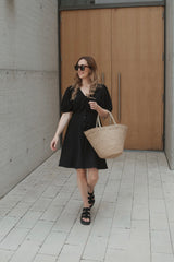 Kleid mit Schleife Black