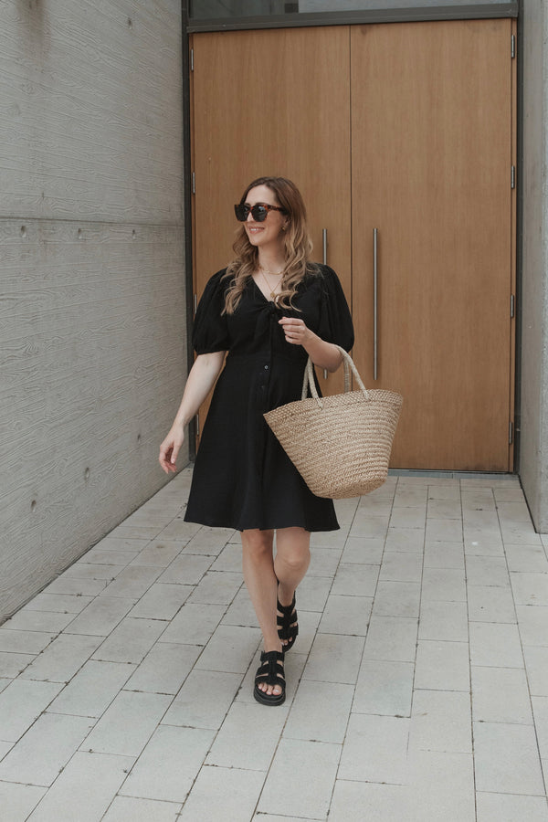 Kleid mit Schleife Black