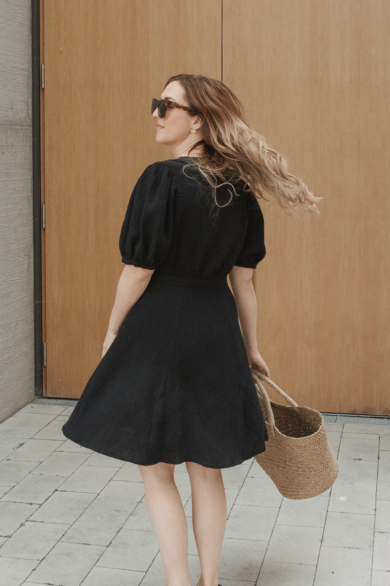 Kleid mit Schleife Black