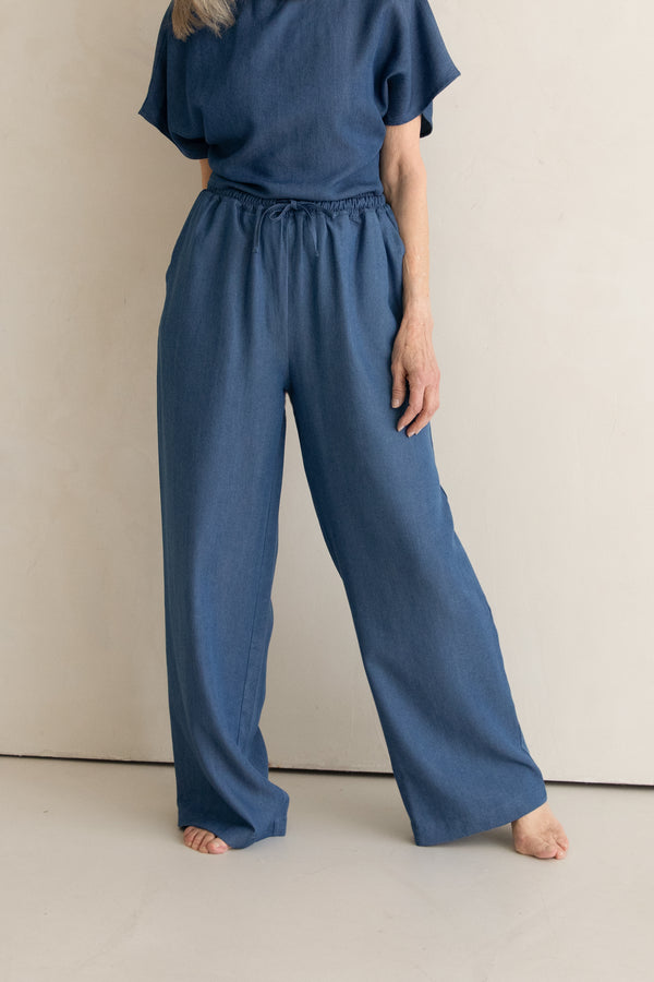 Marlene Hose aus Lyocell Indigo
