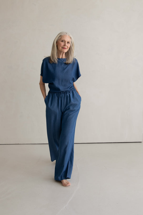 Marlene Hose aus Lyocell Indigo