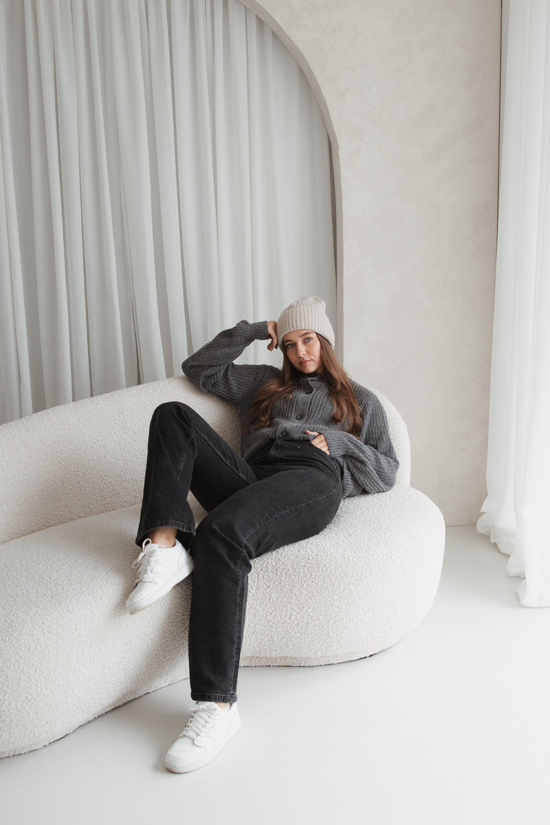 Wool Cardigan Gray