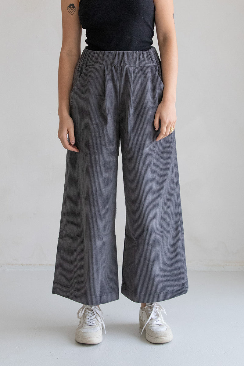 Corduroy Culottes Grey AGNES