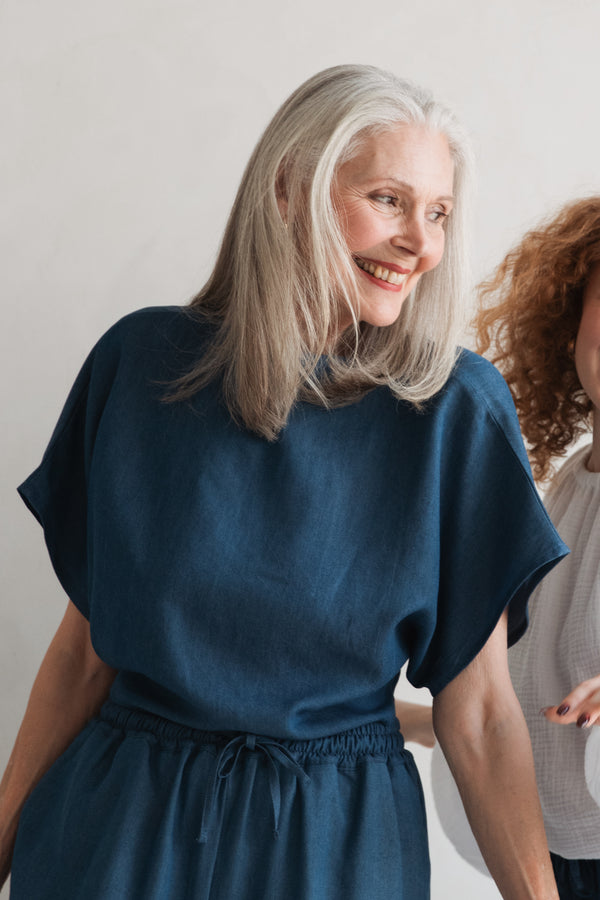 Bolero aus Lyocell Indigo