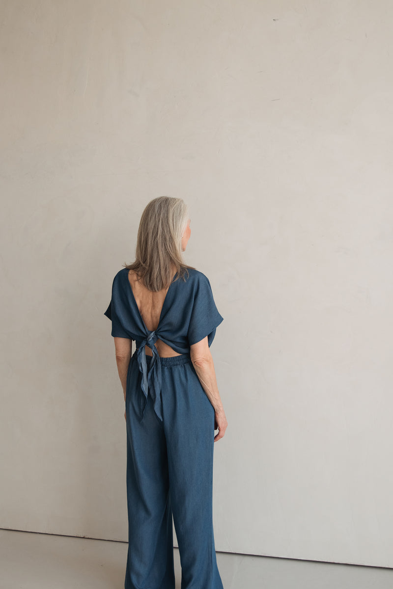 Bolero aus Lyocell Indigo