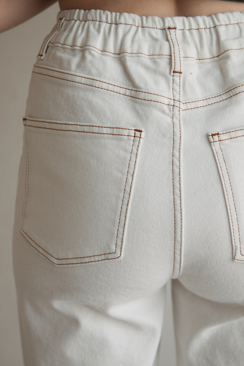 Mom-Jeans Off-White