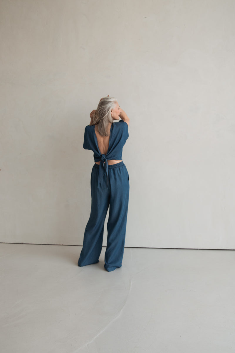 Bolero aus Lyocell Indigo