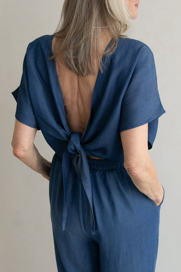 Bolero aus Lyocell Indigo