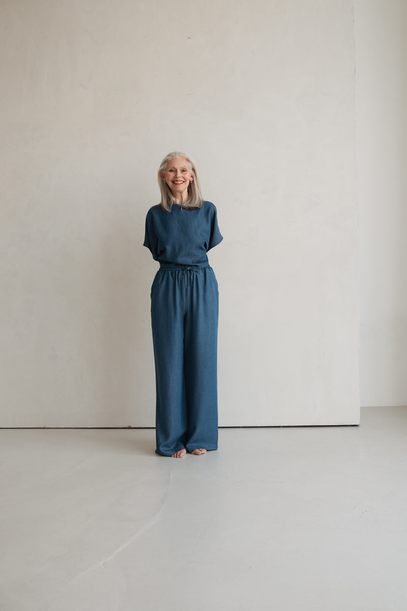 Bolero aus Lyocell Indigo