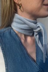 Mini-Halstuch in Light-Blue – fair produziert in Deutschland – Clara Himmel