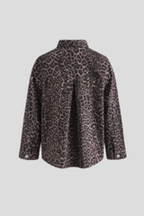 Nachhaltige Hemdjacke mit Leo-Print aus Bio-Baumwolle – fair produziert – Clara Himmel