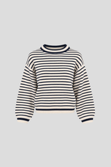 Strickpullover_Streifen_Ecru/Navy