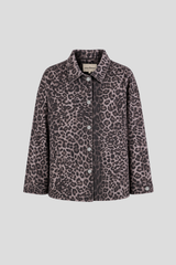 Nachhaltige Hemdjackemit Leo-Print aus Bio-Baumwolle – fair produziert – Clara Himmel
