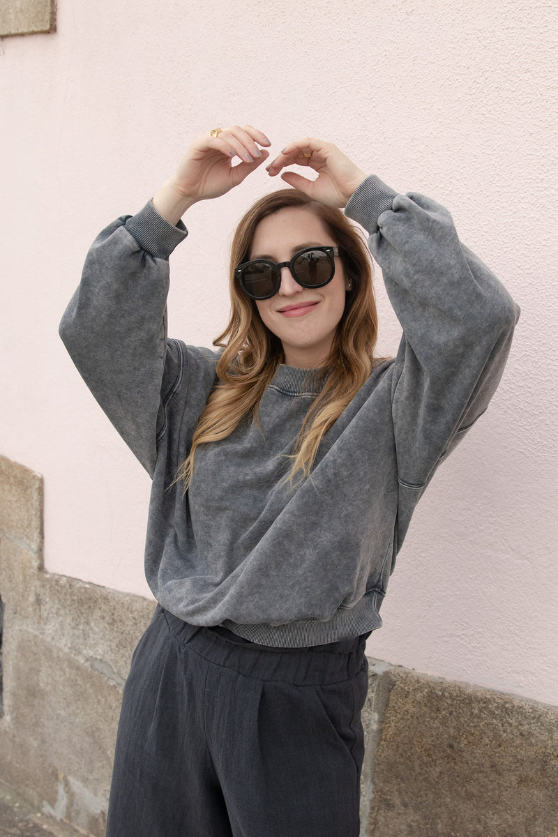 Sweater Faded Black MALI