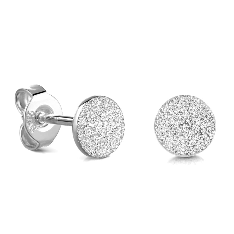 Ear studs silver GLITTER