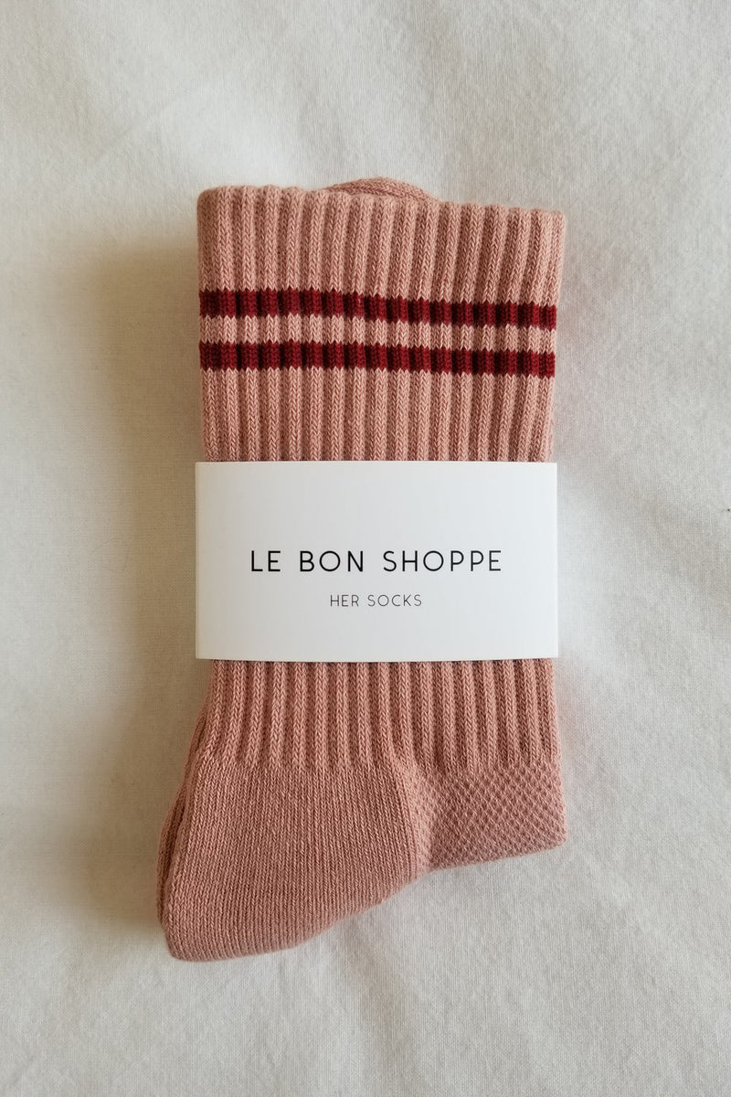 Boyfriend Socks Vintage Pink