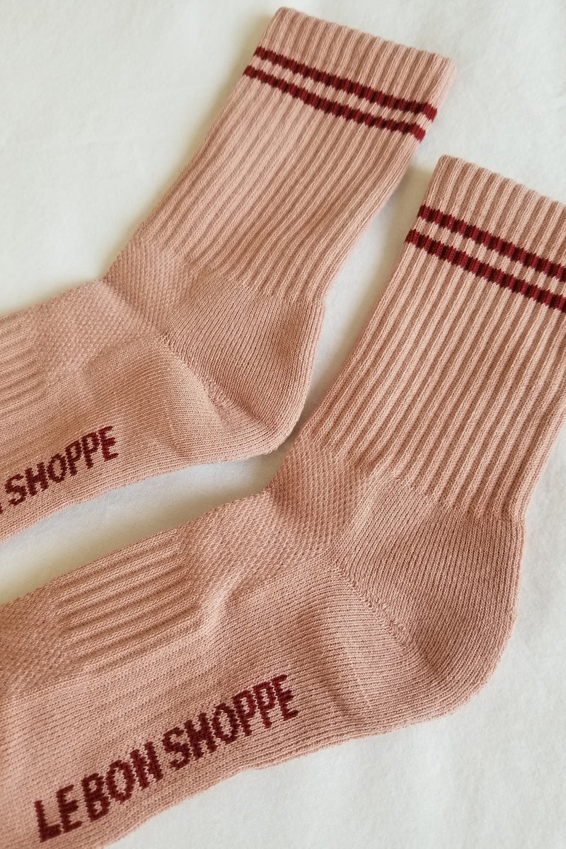 Boyfriend Socks Vintage Pink