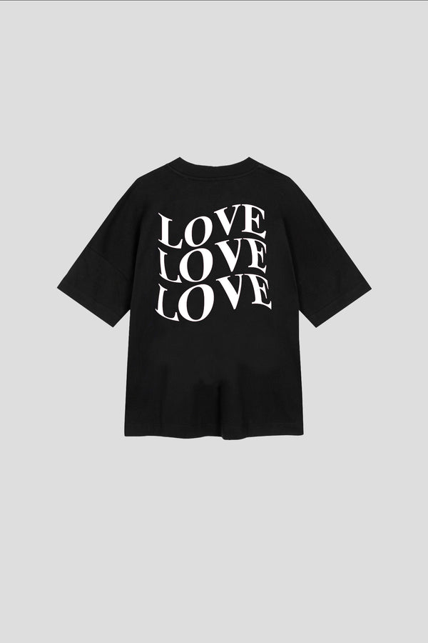 Oversize T-Shirt Schwarz LOVE