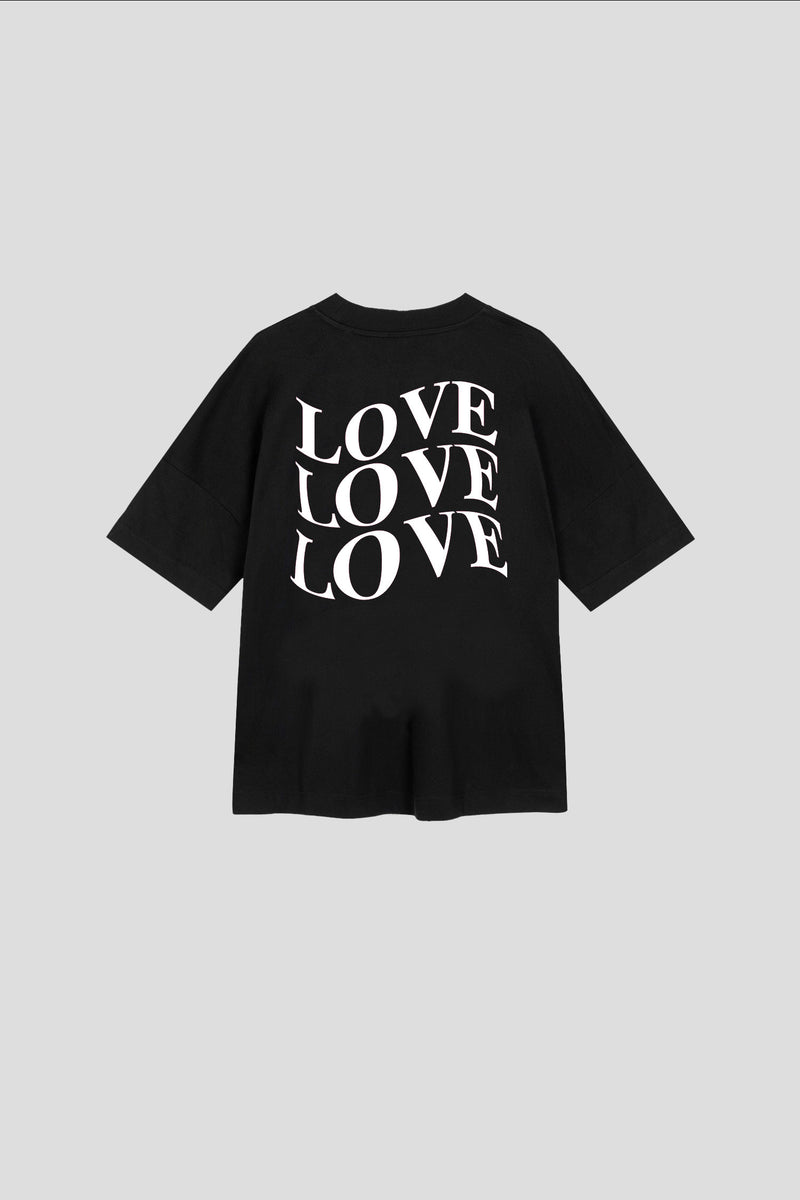 Oversize T-Shirt Schwarz LOVE