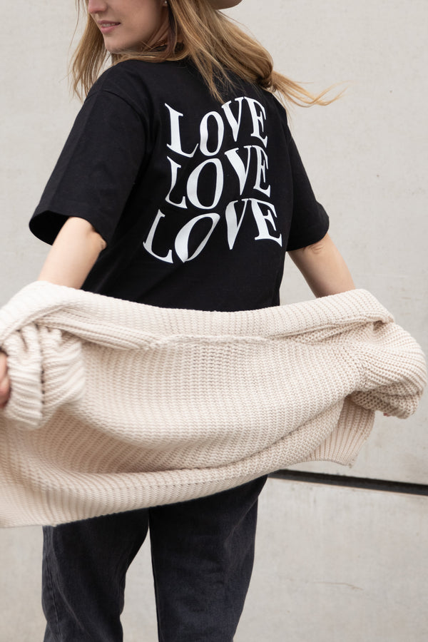 Oversize T-Shirt Schwarz LOVE