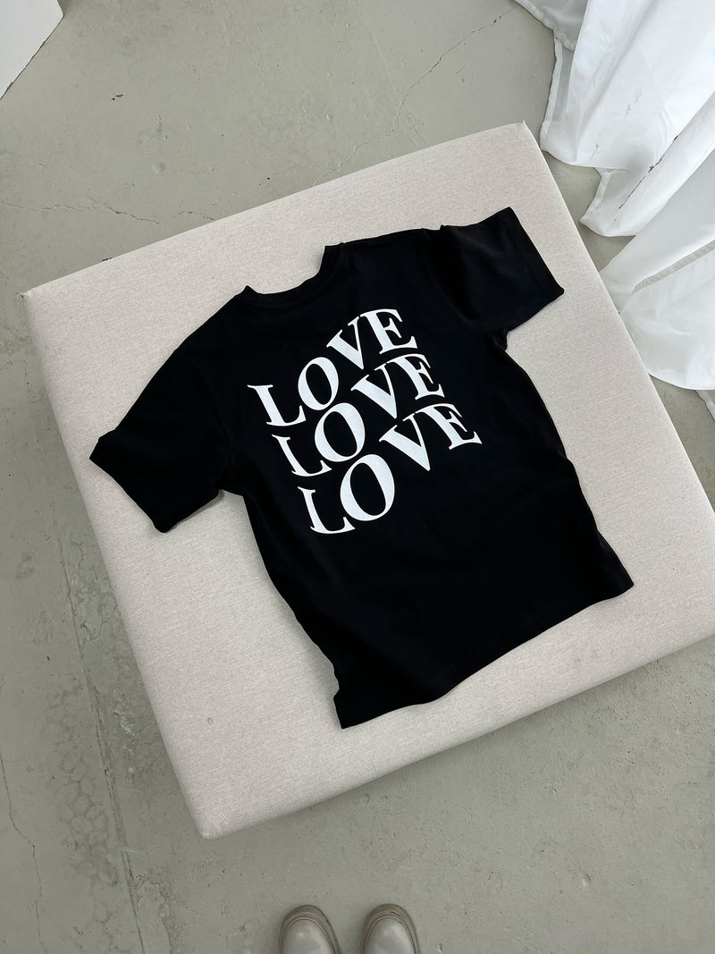 Oversize T-Shirt Schwarz LOVE