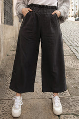 Culotte aus Leinen Night Blue LINA