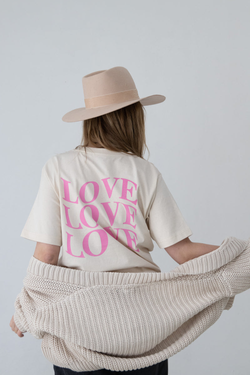 Oversize T-Shirt Ivory LOVE
