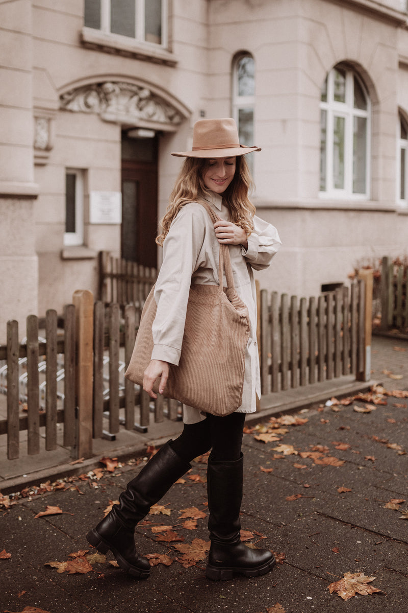 Cord Shopper Camel JUNA