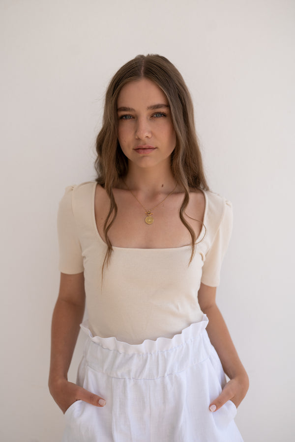 Shirt White-Sand JULIA