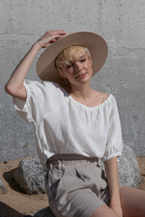 Cropped Blouse White GRETA