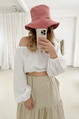 Cropped Blouse White GRETA