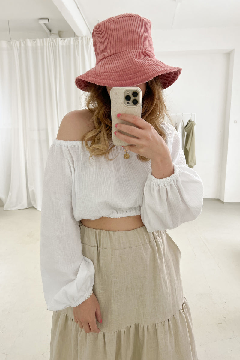 Cropped Blouse White GRETA