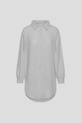 Hemdkleid aus Musselin Light Grey PALMA